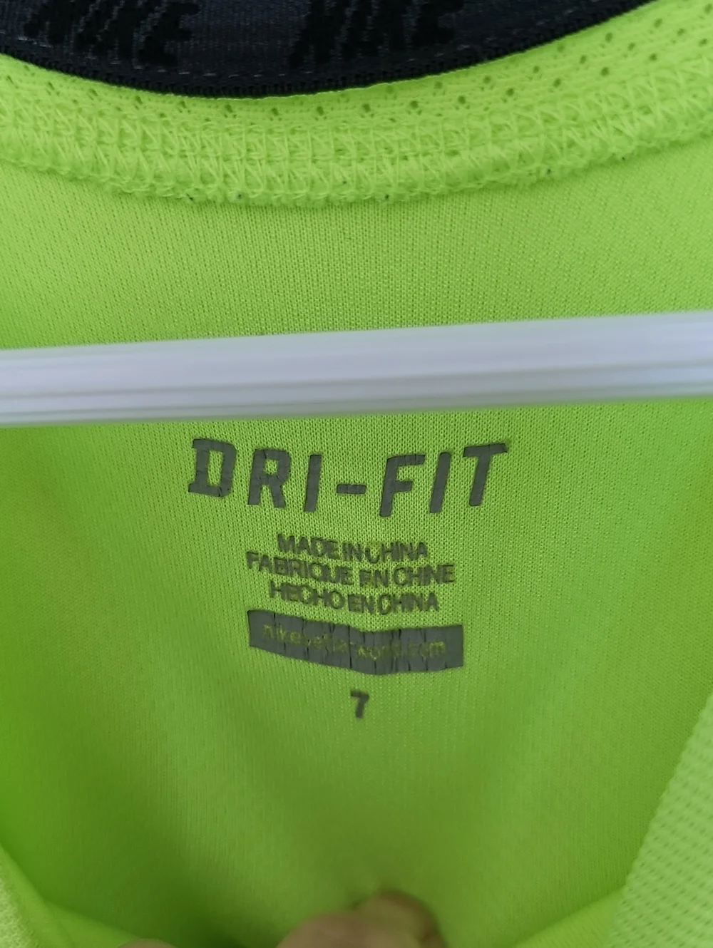 Nike Kids' Neon Green Dri-FIT Short Sleeve Tee Sz 7